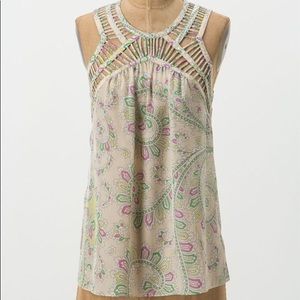 Anthropologie Leifnotes Idella Paisley Tank